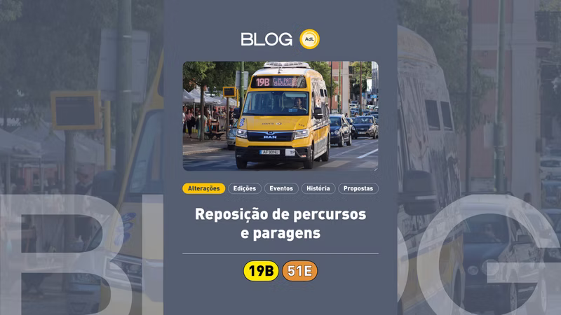 Reposição de percursos e paragens